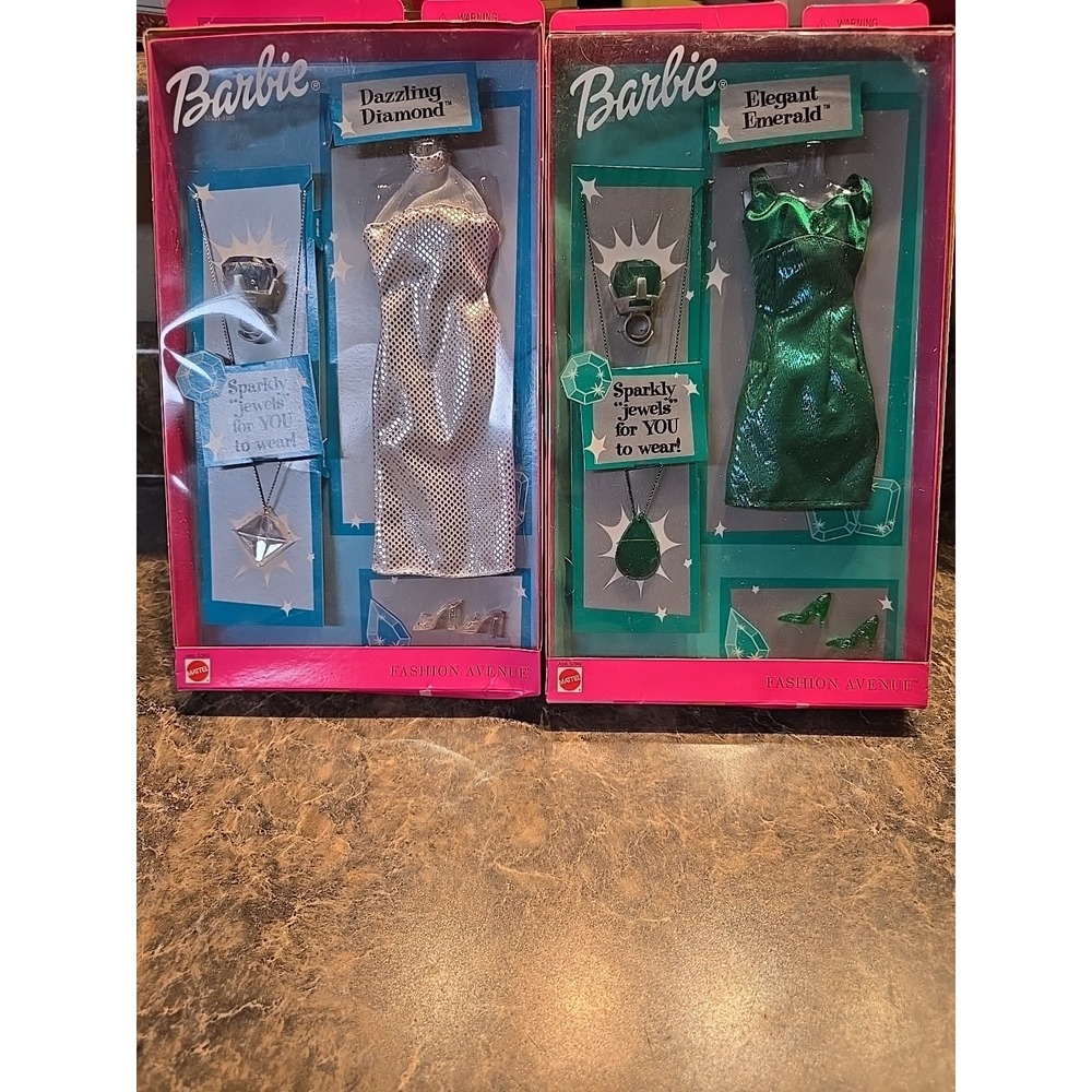 2001 Fashion for Barbie Doll Fashion Avenue Emerald Dress, Diamond Dazzle